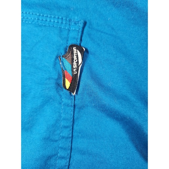La Sportiva Climbing Shorts Womens Size XL Blue Stretch Organic Cotton Pull On - Picture 6 of 11